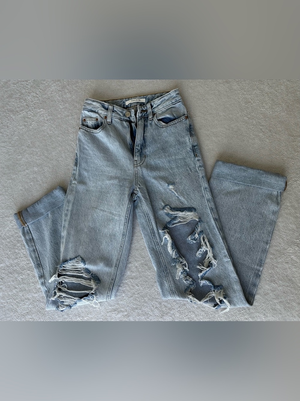 PacSun Light Blue Distressed Boyfriend Jeans